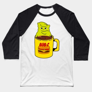 Burger Bob’s Coffee Mug With Melted Kuchi Kopi Illustration Baseball T-Shirt